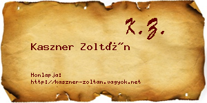 Kaszner Zoltán névjegykártya