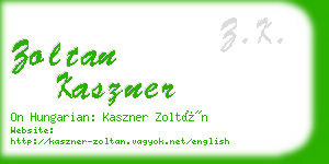 zoltan kaszner business card